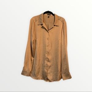 Vintage Esprit Brown Satiny Button Down